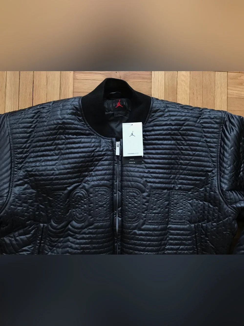 Size Large Mens Jordan Flight Nylon Full-Zip Varsity Jacket Black II5314-010